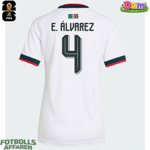 Mexiko Edson Alvarez #4 Bortatröja Kvinnor VM 2026 Kortärmad
